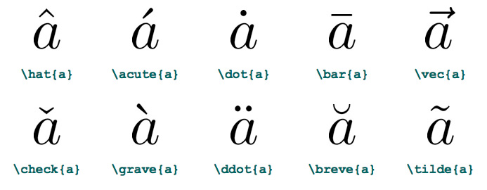 Latex Math Accent 33